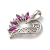 Brass Micro Pave Cubic Zirconia Pendants KK-U033-13P-02-2