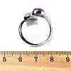 Natural Amethyst & Amazonite Finger Rings RJEW-A068-03P-02A-2
