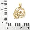 Brass Micro Pave Cubic Zirconia Pendants KK-S337-08G-C-3