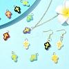 20Pcs 10 Colors Handmade Lampwork Pendants PALLOY-CJ00166-6