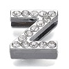 Alloy Letter Slide Charms RB-F034-01Z-P-RS-1