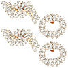 4Pcs 2 Styles Alloy Rhinestone Shoe Decoration DIY-FG0004-73-1