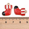 Christmas Theme Alloy Enamel Pendants FIND-I065-02A-KCG-3