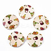 Fruit Seris Printed Wood Pendants WOOD-S045-103A-06-1