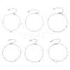6Pcs 6 Styles 304 Stainless Steel Cable Chain Anklets AJEW-UN0001-12-1