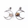 Natural Tiger Eye Pendants G-F639-07H-1