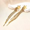 Rack Plating Brass Star Ear Studs EJEW-P226-15G-5