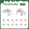 120Pcs Brass Folding Crimp Ends KK-PH0014-10P-2