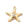 Brass Micro Pave Cubic Zirconia Pendants KK-P321-02A-G-1