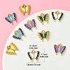 10Pcs 5 Colors Alloy Enamel Pendants ENAM-YW0003-78-3