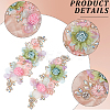 Polyester with Rhinestone  Clothing Patches DIY-WH20010-31-6