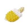 Glass Seed Beaded Ice Sucker Pendants PALLOY-CJ00147-4