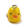 Opaque Resin Chick Charms with Platinum Plated Iron Loops LS-X1-FIND-M012-03-1