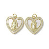 Brass Micro Pave Cubic Zirconia Pendants KK-G485-19C-G-1