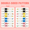 PU Leather & Cotton Name Marker Keychain AJEW-WH0514-021-3