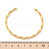 Ion Plating(IP) 304 Stainless Steel Twisted Rope Cuff Bangles LS-BJEW-P296-01G-5