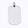201 Stainless Steel Quote Pendants STAS-T044-232P-2