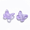 Transparent Spray Painted Glass Charms GLAA-T016-21B-2