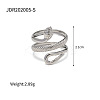 304 Stainless Steel Cuff Rings for Women FS-WGA1504-02-1