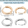 16Pcs 2 Colors Brass Hoop Earrings Findings KK-BBC0013-93-2