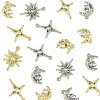 30Pcs 6 Styles Alloy & Resin Pendants Sets FIND-FS0004-90-2
