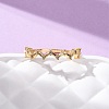 Brass Micro Pave Cubic Zirconia Finger Rings RJEW-C141-05G-2