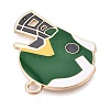 Rugby Theme Alloy Enamel Pendants ENAM-T021-05KCG-2