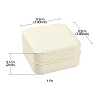 Imitation Leather Jewelry Zipper Box LBOX-T001-01A-4