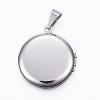 Tarnish Resistant 304 Stainless Steel Locket Pendants STAS-H389-30P-3