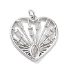 Rack Plating Brass Clear Cubic Zirconia Pendants KK-M293-15P-1