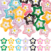 28Pcs 7 Colors Glass Beads Strands LAMP-SC0001-44-1