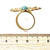 Synthetic Turquoise Finger Rings LS-RJEW-G339-03G-01-3