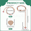 Bees Zinc Alloy & Plastic Chain Shoelaces DIY-WH0723-089RG-2