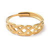 Ion Plating(IP) 304 Stainless Steel Hollow Sailor's Knot Adjustable Rings RJEW-D006-21G-2