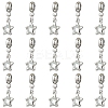 10Pcs Alloy Crystal Rhinestone Star European Dangle Charms MPDL-YW0001-06-1