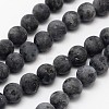 Natural Larvikite Beads Strands G-D692-8mm-1