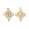 Brass Pave Cubic Zirconia Connector Charms KK-G462-45KCG-04-1