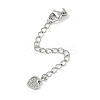 Brass Micro Pave Cubic Zirconia Ends with Chains KK-U043-03P-1