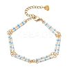 Glass Seed Beads Link Bracelets BJEW-MZ00148-02-2
