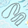 2Pcs 2 Styles 304 Stainless Steel Cross Link Chain Necklaces for Couple NJEW-JN05431-1