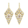 Brass Micro Pave Clear Cubic Zirconia Studs Earring EJEW-S217-G15-1