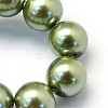 Baking Paint Pearlized Glass Pearl Round Bead Strands HY-Q003-10mm-49-3