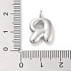 Rack Plating Brass Balloon Letter Pendants KK-C050-01P-R-3