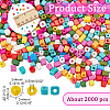 2000Pcs Opaque Colour Glass Seed Beads SEED-NB0001-90-2