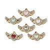UV Plating Alloy Glass Pendants FIND-K032-26G-1