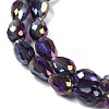 Transparent Electroplate Glass Beads Strands EGLA-N013-T10mm-B06-3