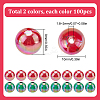 200Pcs 2 Colors Christmas Theme Transparent Acrylic Beads MACR-SP0001-16-2