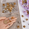 40Pcs 2 Colors Tibetan Style Alloy Tube Barrel Beads TIBEB-SP0001-05-3