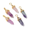 Natural Colorful Fluorite Pointed Pendants G-K329-68G-1