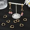 SHEGRACE Brass Micro Pave Clear Cubic Zirconia Hoop Earrings Findings XGR0155G-95G-5